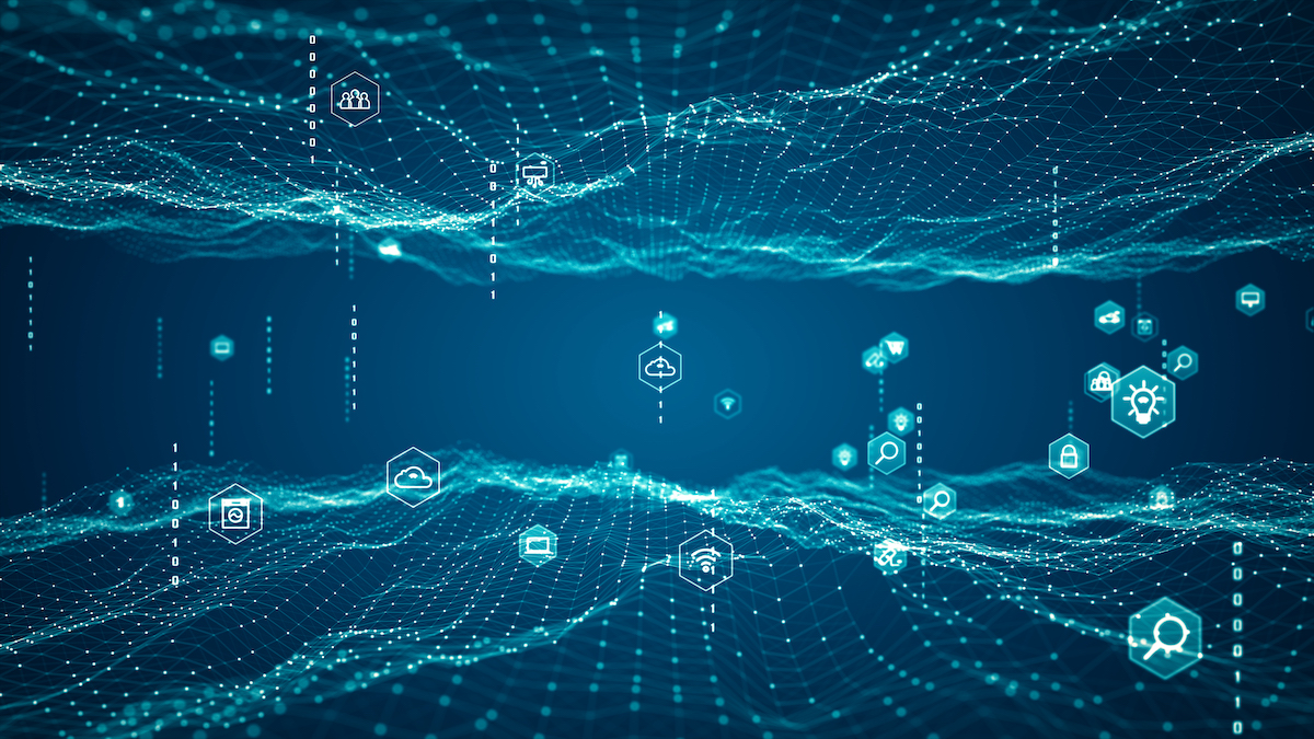 Technology Internet of things (IoT) and networking concept.