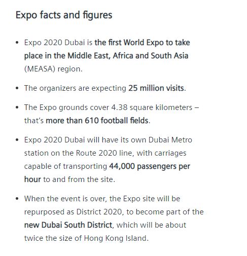 expo facts and figures
