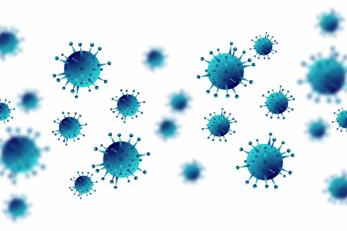 Virus infection or bacteria flu background